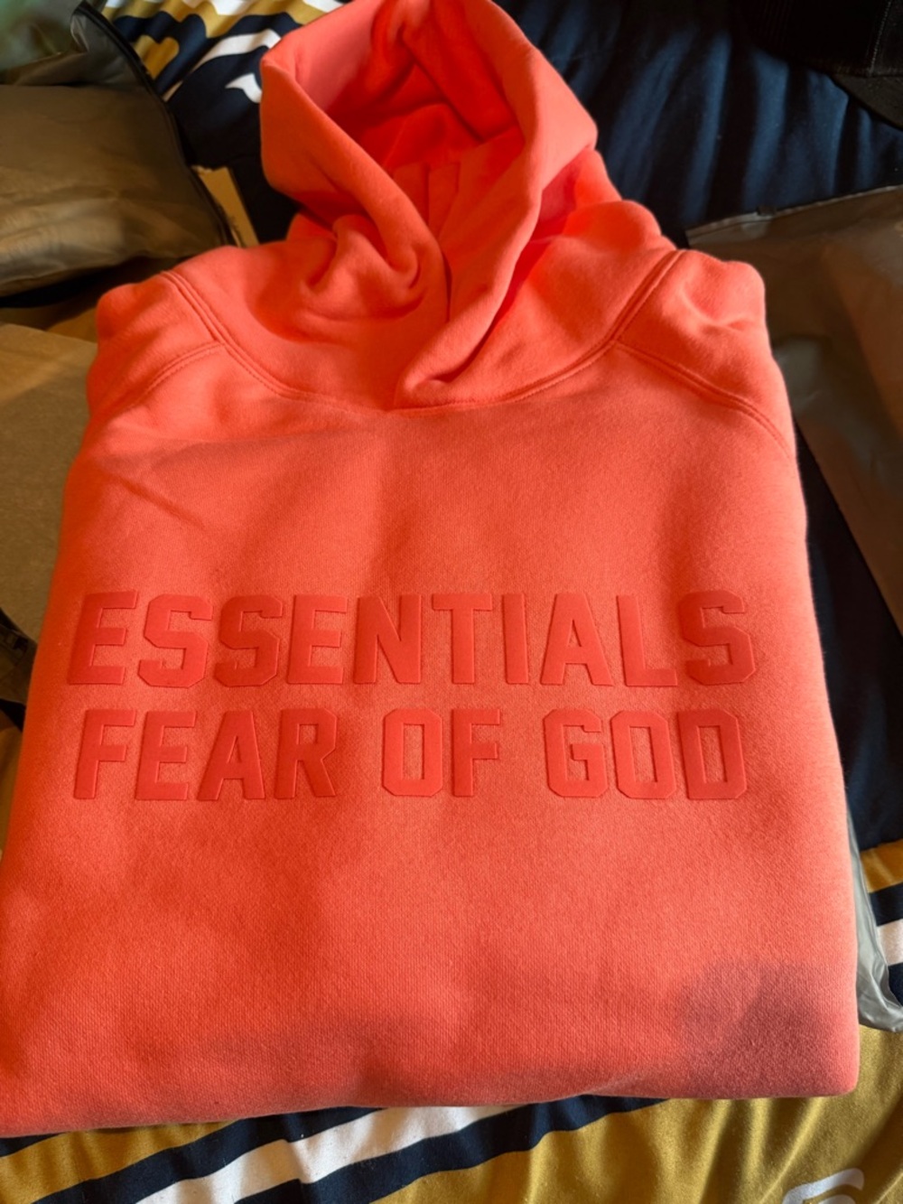 ESSENTIALS Fear Of God Coral Embossed Hoodie new Pacsun tags still in packaging